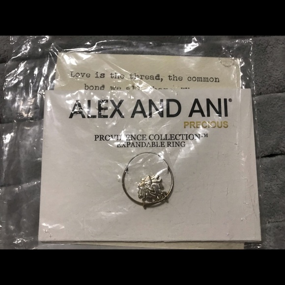 New inPackage Sterling Silver Alex & Ani Providence Collection Lotus Flower Ring - Picture 4 of 8